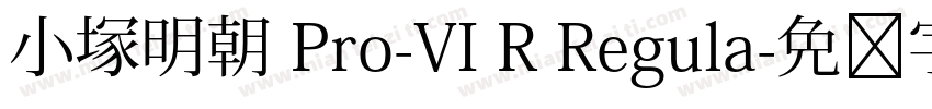 小塚明朝 Pro-VI R Regula字体转换